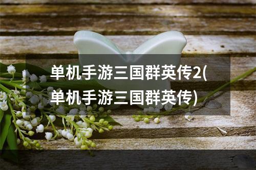 单机手游三国群英传2(单机手游三国群英传)