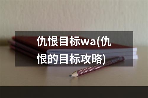 仇恨目标wa(仇恨的目标攻略)