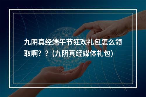 九阴真经端午节狂欢礼包怎么领取啊？？(九阴真经媒体礼包)