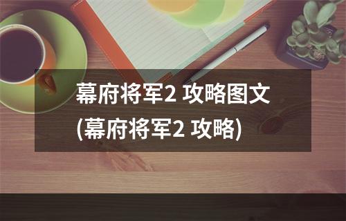 幕府将军2 攻略图文(幕府将军2 攻略)