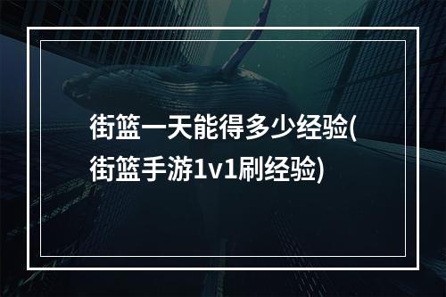 街篮一天能得多少经验(街篮手游1v1刷经验)