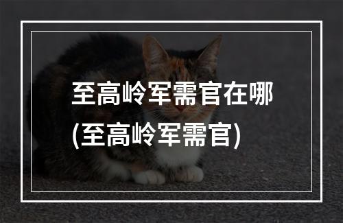 至高岭军需官在哪(至高岭军需官)