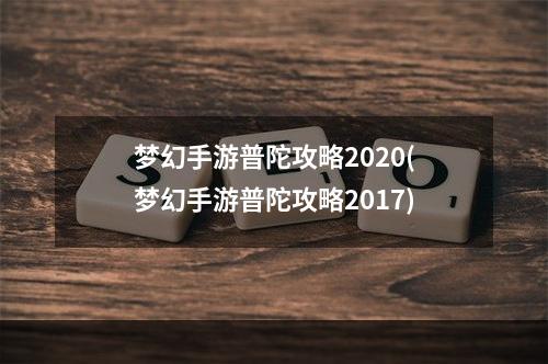 梦幻手游普陀攻略2020(梦幻手游普陀攻略2017)