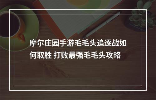 摩尔庄园手游毛毛头追逐战如何取胜 打败最强毛毛头攻略