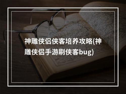 神雕侠侣侠客培养攻略(神雕侠侣手游刷侠客bug)