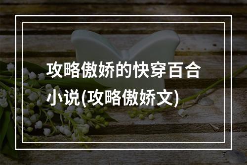 攻略傲娇的快穿百合小说(攻略傲娇文)