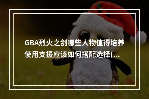 GBA烈火之剑哪些人物值得培养使用支援应该如何搭配选择(烈火之剑支援)