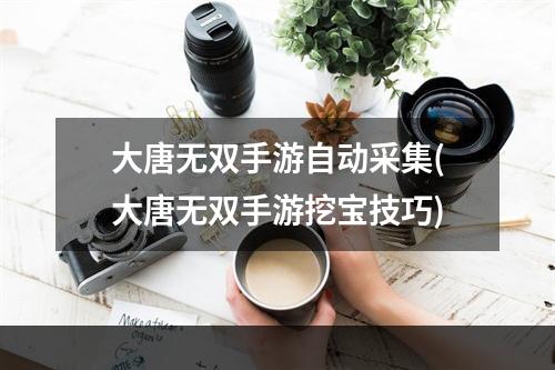 大唐无双手游自动采集(大唐无双手游挖宝技巧)