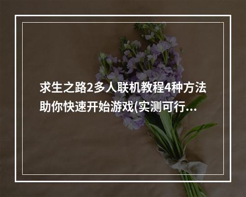 求生之路2多人联机教程4种方法助你快速开始游戏(实测可行)