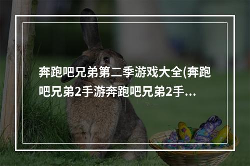 奔跑吧兄弟第二季游戏大全(奔跑吧兄弟2手游奔跑吧兄弟2手游 暂未上线电脑版)