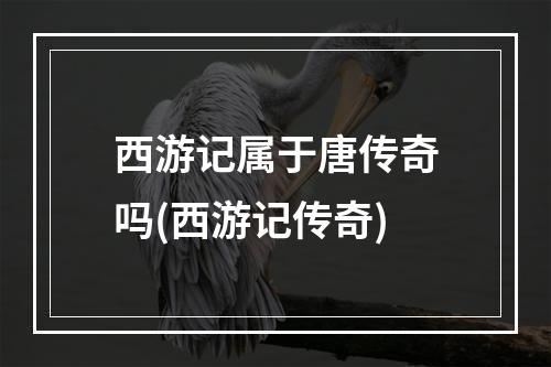 西游记属于唐传奇吗(西游记传奇)