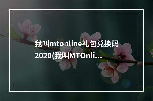 我叫mtonline礼包兑换码2020(我叫MTOnline感恩节大礼包领取全攻略感恩节大)