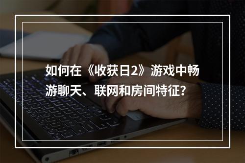 如何在《收获日2》游戏中畅游聊天、联网和房间特征？