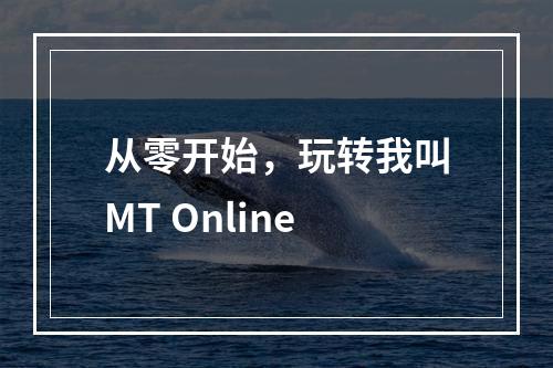 从零开始，玩转我叫MT Online