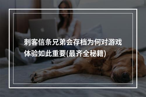 刺客信条兄弟会存档为何对游戏体验如此重要(最齐全秘籍)