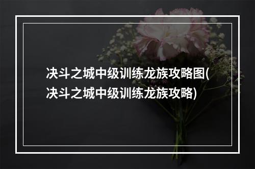 决斗之城中级训练龙族攻略图(决斗之城中级训练龙族攻略)