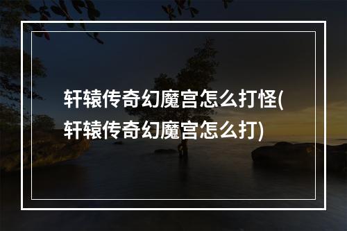 轩辕传奇幻魔宫怎么打怪(轩辕传奇幻魔宫怎么打)