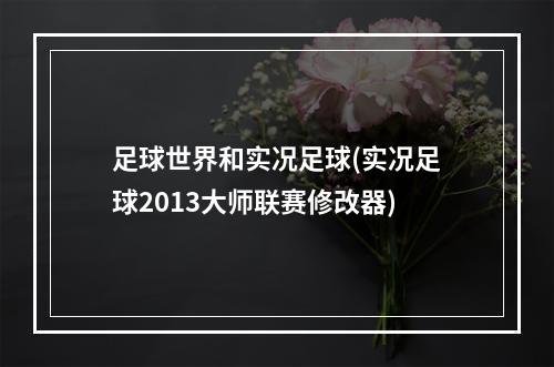 足球世界和实况足球(实况足球2013大师联赛修改器)