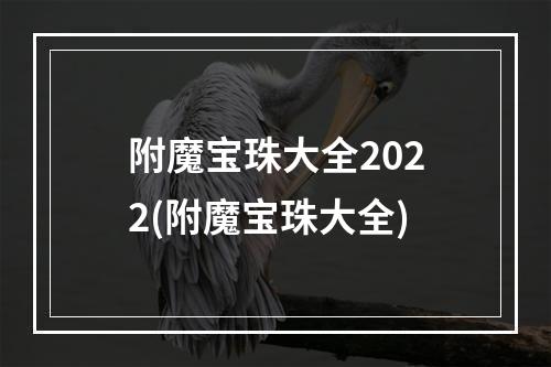 附魔宝珠大全2022(附魔宝珠大全)