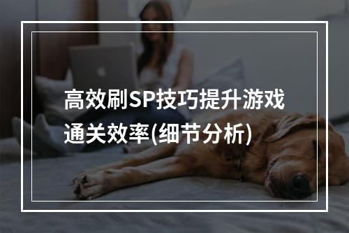 高效刷SP技巧提升游戏通关效率(细节分析)