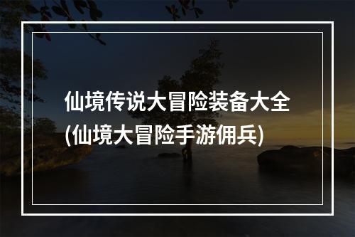 仙境传说大冒险装备大全(仙境大冒险手游佣兵)