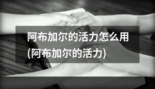 阿布加尔的活力怎么用(阿布加尔的活力)