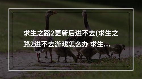 求生之路2更新后进不去(求生之路2进不去游戏怎么办 求生之路2玩不了)