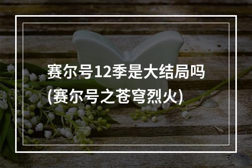 赛尔号12季是大结局吗(赛尔号之苍穹烈火)