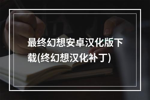 最终幻想安卓汉化版下载(终幻想汉化补丁)