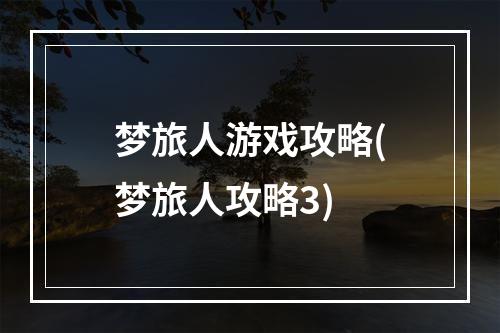 梦旅人游戏攻略(梦旅人攻略3)