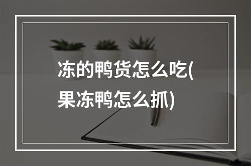 冻的鸭货怎么吃(果冻鸭怎么抓)