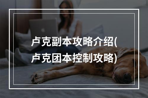 卢克副本攻略介绍(卢克团本控制攻略)