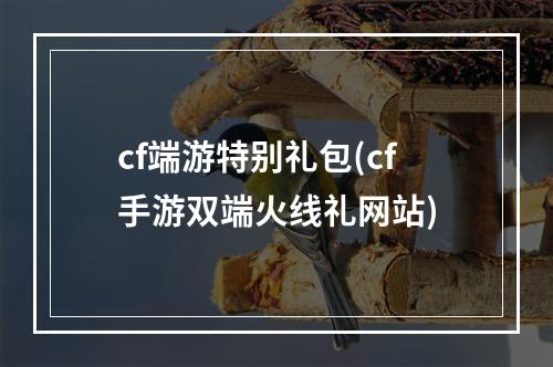 cf端游特别礼包(cf手游双端火线礼网站)