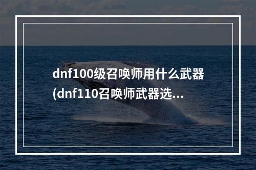 dnf100级召唤师用什么武器(dnf110召唤师武器选择哪个 召唤师110装备搭配攻略  )