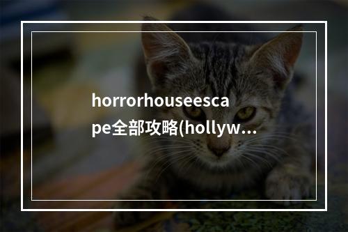 horrorhouseescape全部攻略(hollywoodescape攻略52)