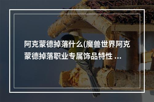 阿克蒙德掉落什么(魔兽世界阿克蒙德掉落职业专属饰品特性 魔兽世界)