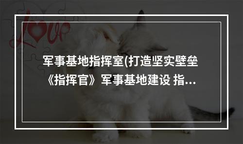 军事基地指挥室(打造坚实壁垒 《指挥官》军事基地建设 指挥官 机游 )