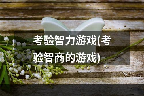 考验智力游戏(考验智商的游戏)