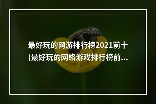 最好玩的网游排行榜2021前十(最好玩的网络游戏排行榜前)