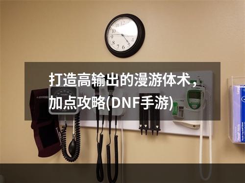 打造高输出的漫游体术，加点攻略(DNF手游)