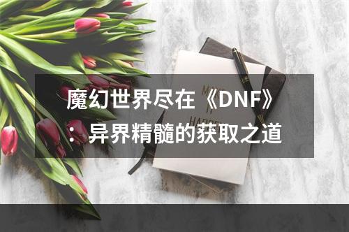 魔幻世界尽在《DNF》：异界精髓的获取之道