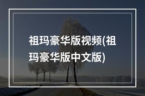 祖玛豪华版视频(祖玛豪华版中文版)