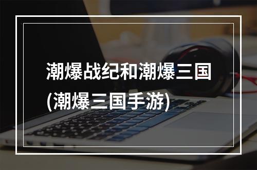 潮爆战纪和潮爆三国(潮爆三国手游)