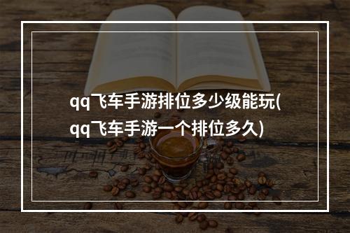 qq飞车手游排位多少级能玩(qq飞车手游一个排位多久)