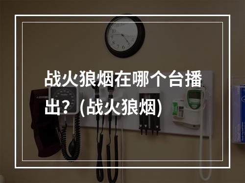 战火狼烟在哪个台播出？(战火狼烟)