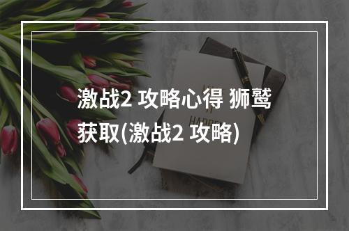 激战2 攻略心得 狮鹫获取(激战2 攻略)