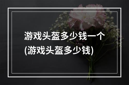 游戏头盔多少钱一个(游戏头盔多少钱)