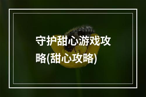 守护甜心游戏攻略(甜心攻略)