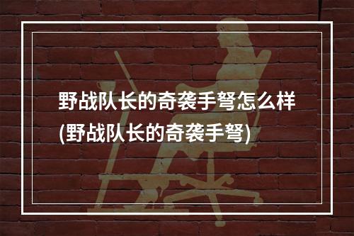 野战队长的奇袭手弩怎么样(野战队长的奇袭手弩)