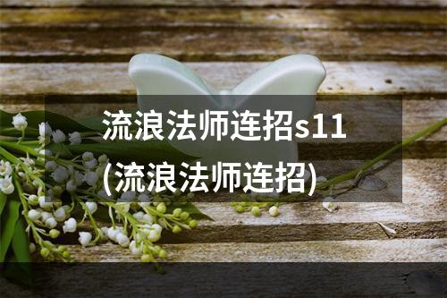 流浪法师连招s11(流浪法师连招)